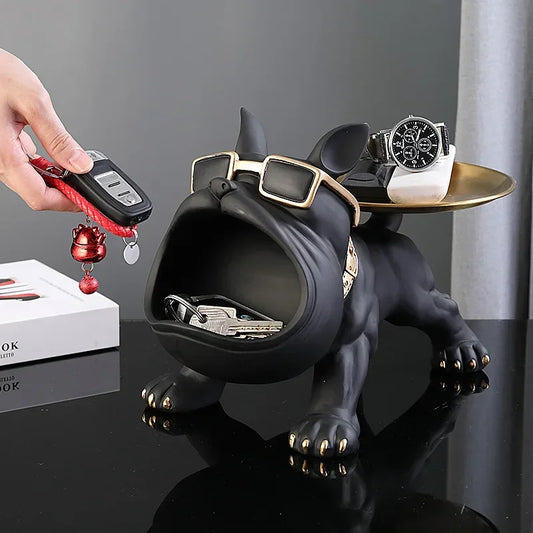 Resin Bulldog Storage Box